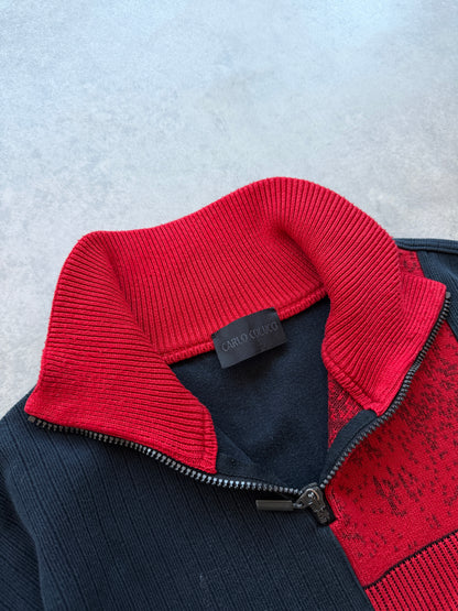 Carlo Colucci retro muški 1/4 zip džemper (L)