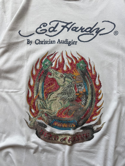 Ed Hardy Y2K muška oversized majica (XL)