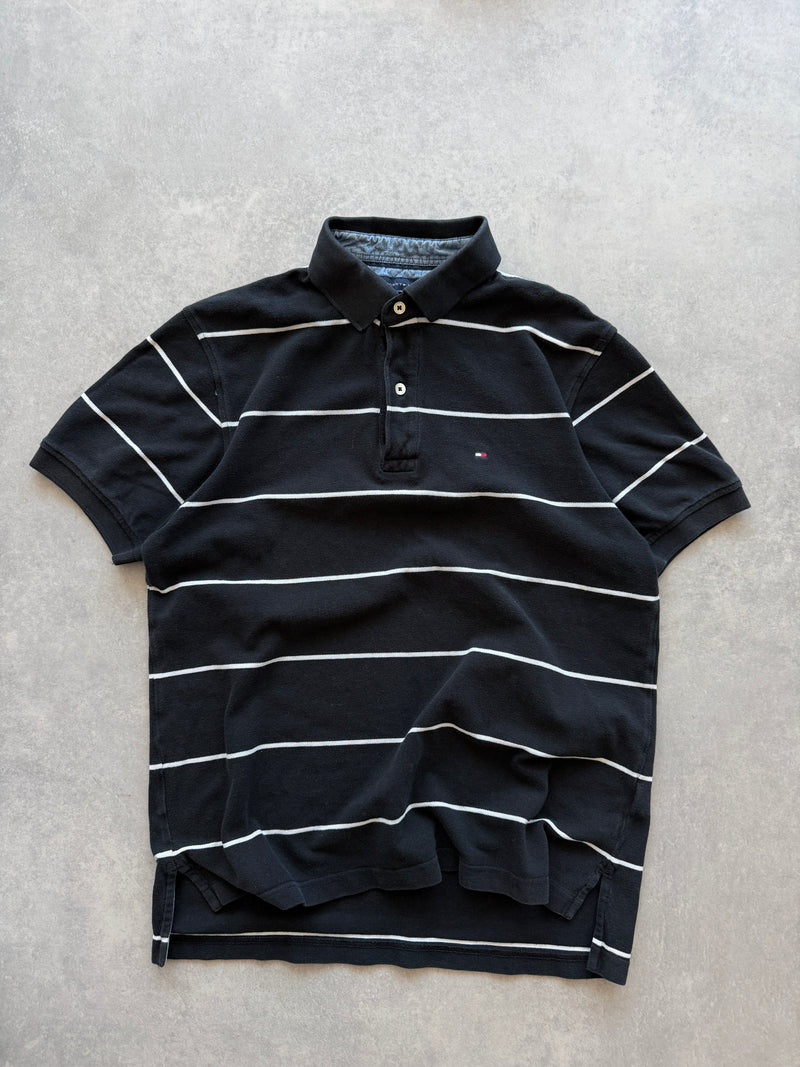 Tommy Hilfiger muška crna prugasta polo majica (M)