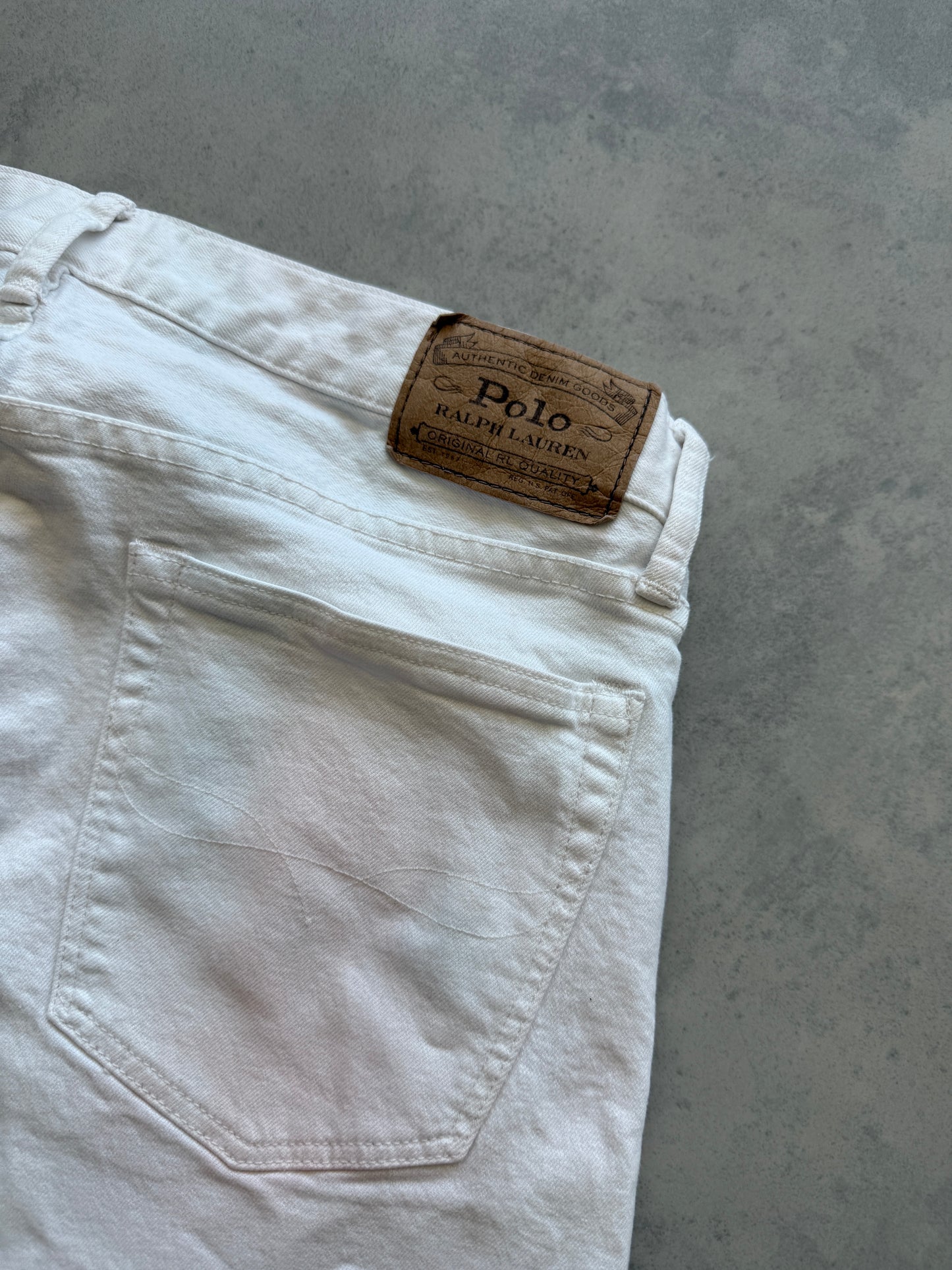 Polo by Ralph Lauren muške bijele slim fit farmerke (34x34)