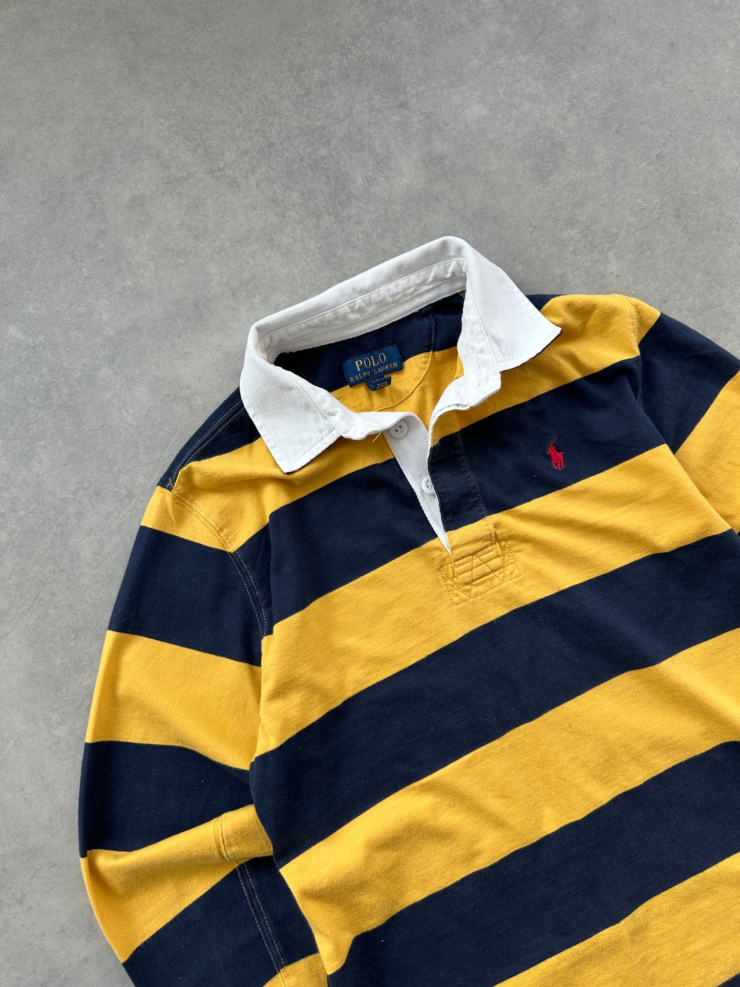 Polo by Ralph Lauren vintage ženska žuta rugby polo majica (S)