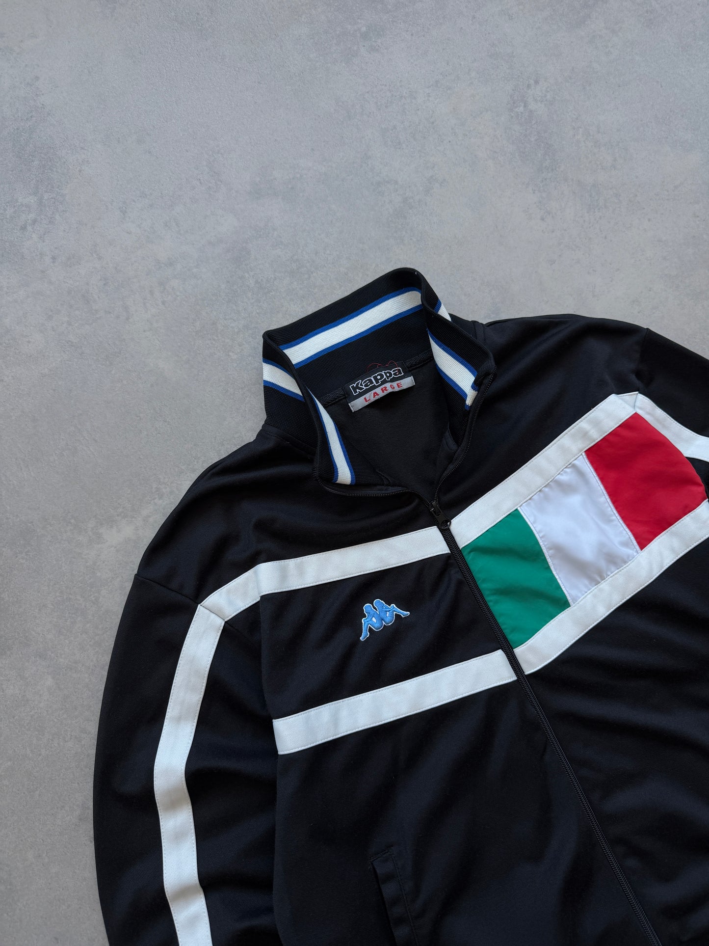 Kappa x Italia vintage muška crna dukserica (L)