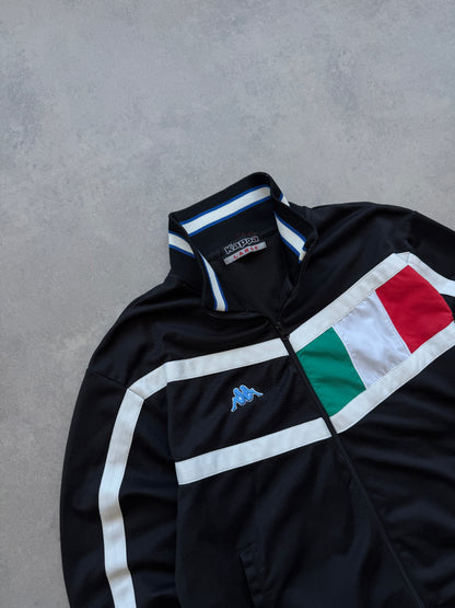 Kappa x Italia vintage muška crna dukserica (L)