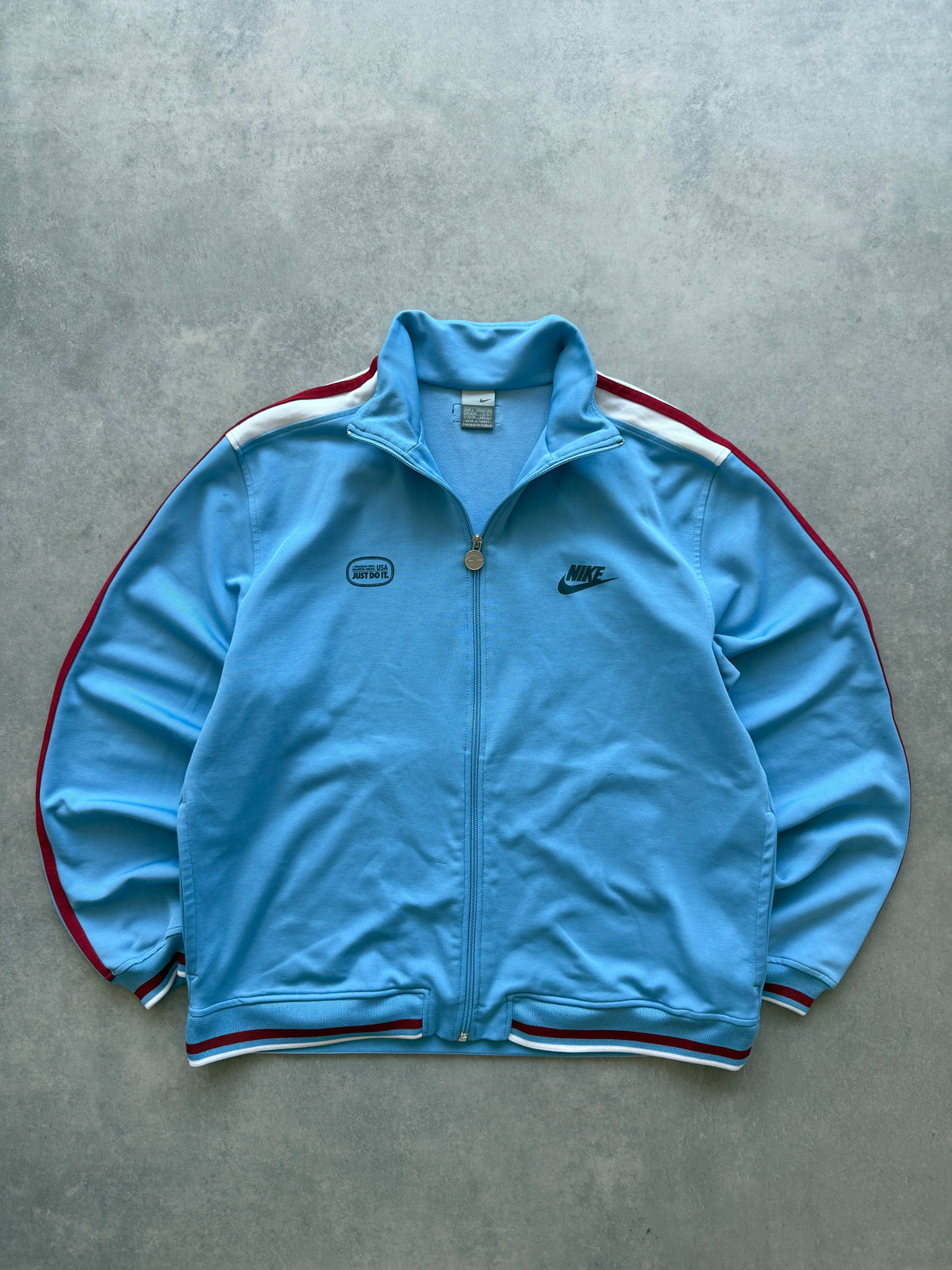 Nike 2000s muška baby blue zip dukserica (L)