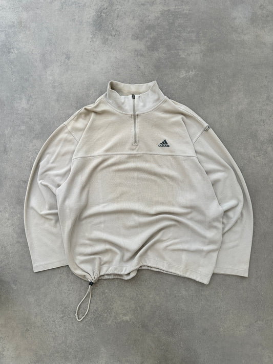 Adidas 90s bež 1/4 zip muška vintage dukserica (XL)