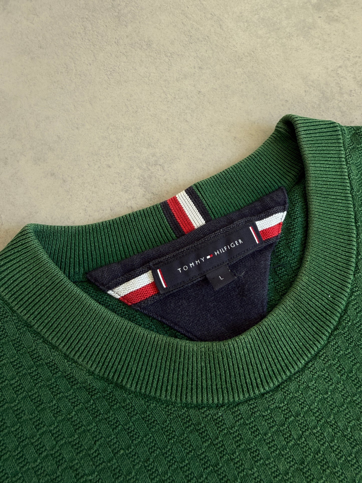 Tommy Hilfiger muški zeleni džemper (L)