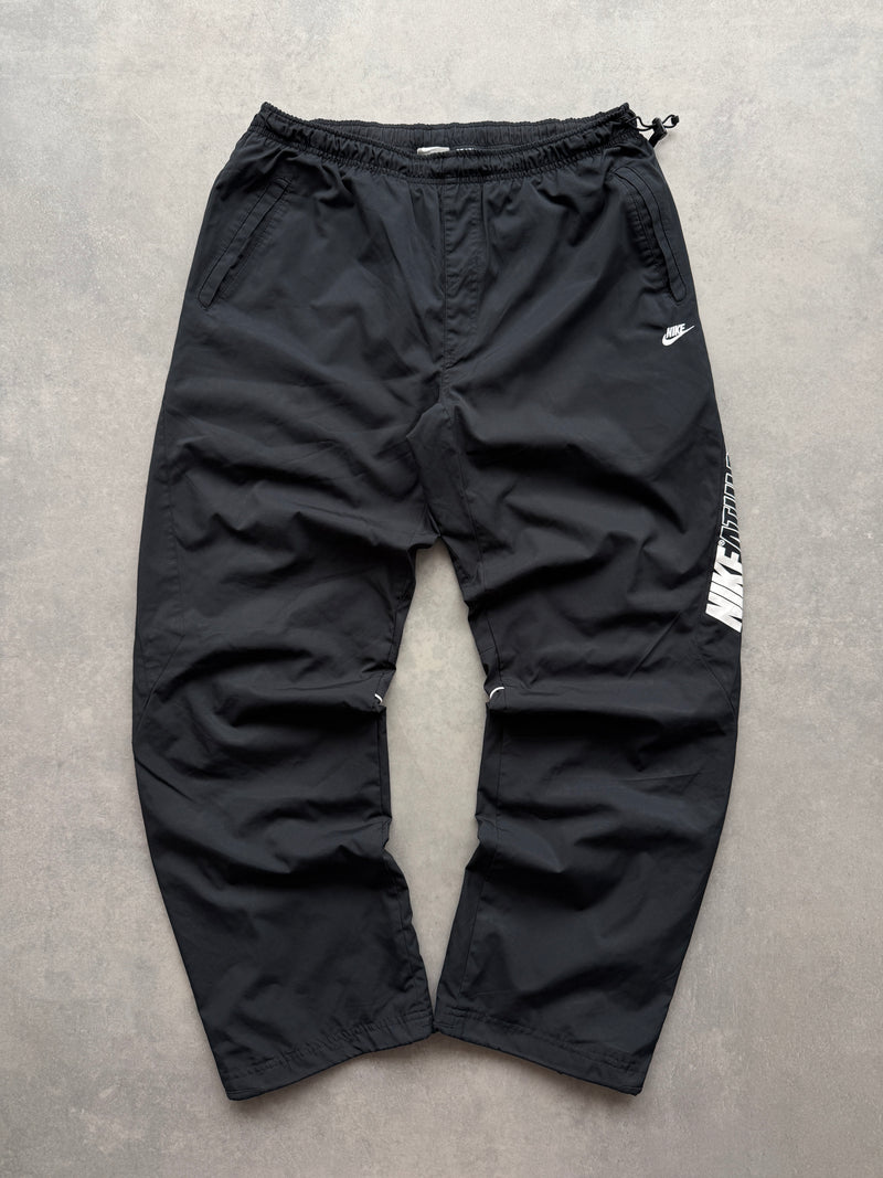 Nike 2000s muška baggy crna šuškava trenerka (L)