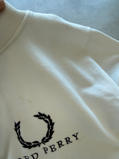 Fred Perry retro muška bijela dukserica (S)