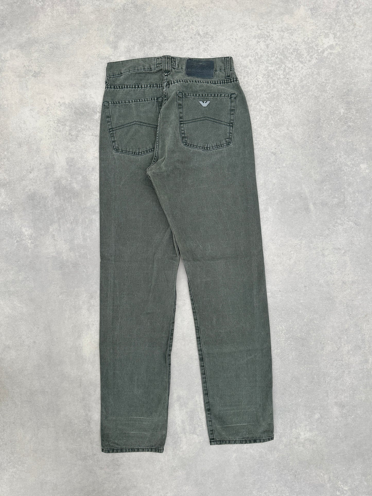 Armani Jeans 2000s muske zelene farmerke (30)