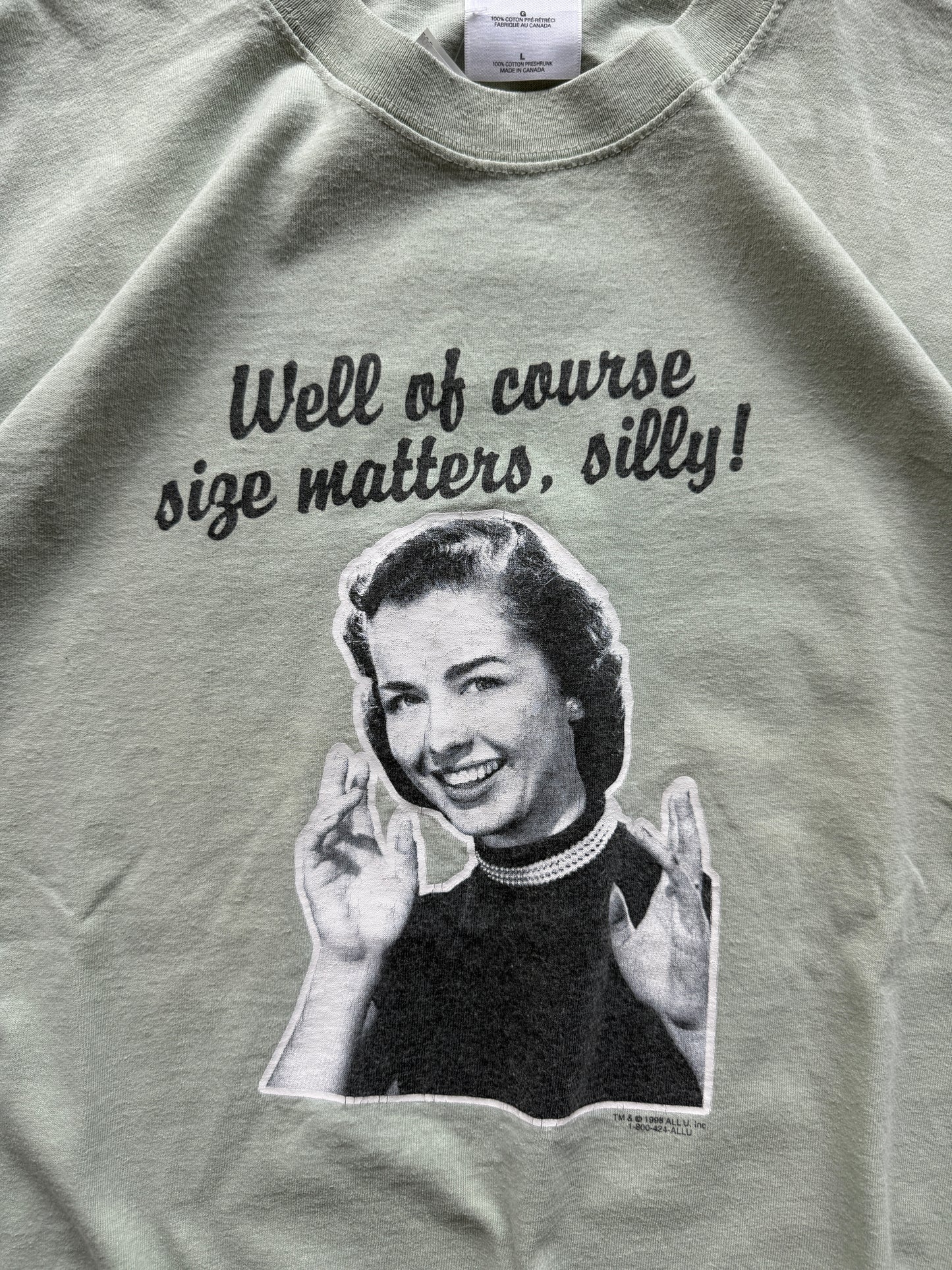 Size Matters vintage muška zelena majica (L)