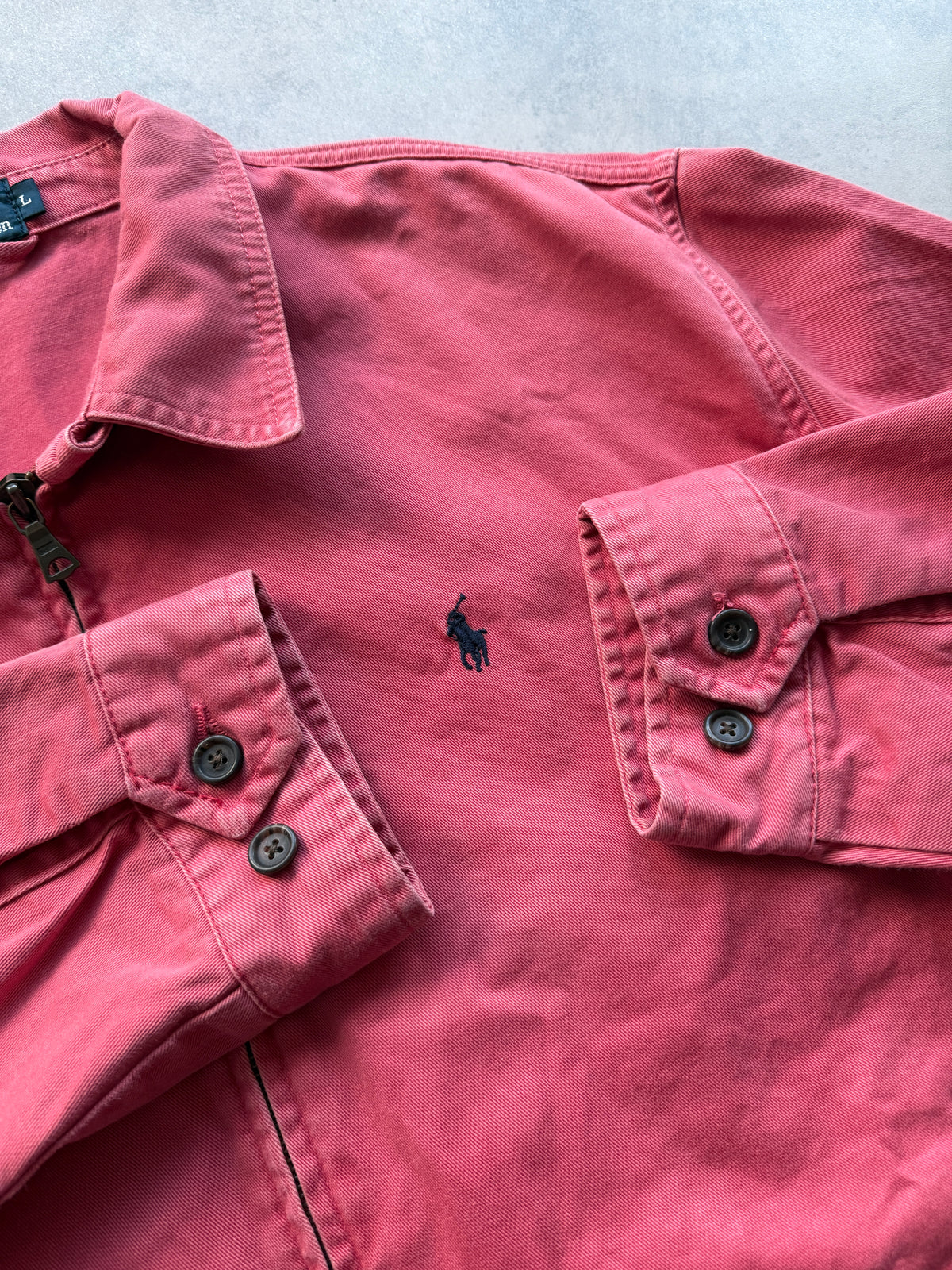 Polo by Ralph Lauren vintage muška roza harrington jakna (L)