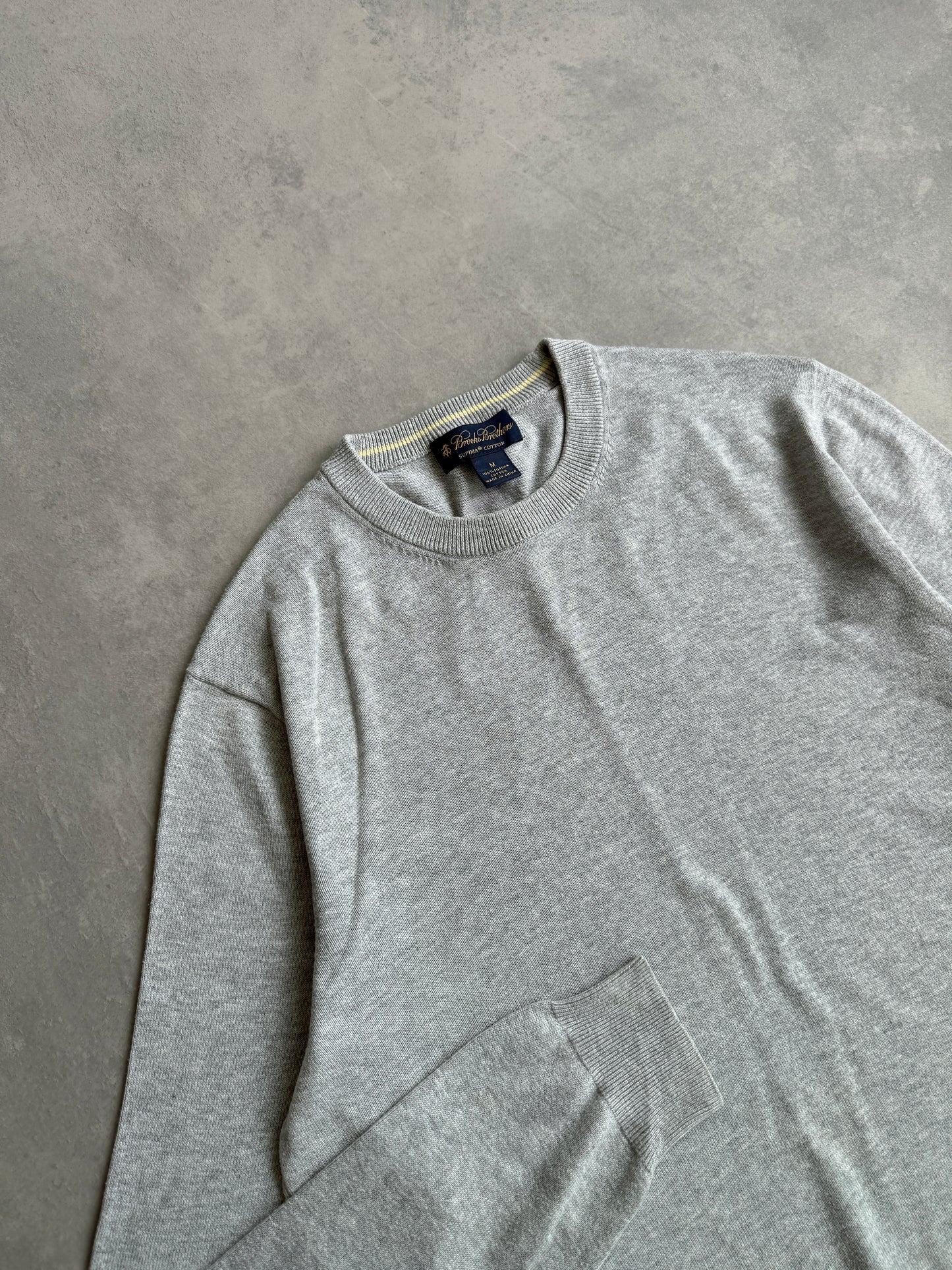 Brooks Brothers muški basic sivi džemper (M)