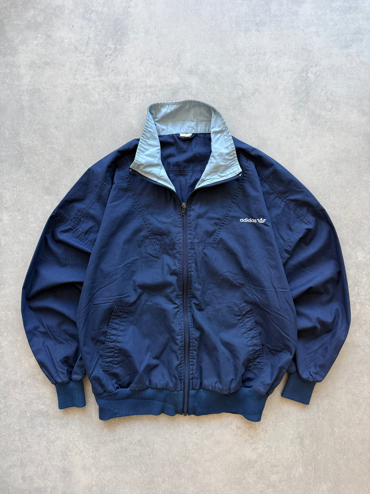 Adidas vintage 80s muška plava zip dukserica (M)