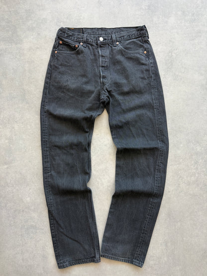Levis 501 retro muške crne farmerke (34x34)