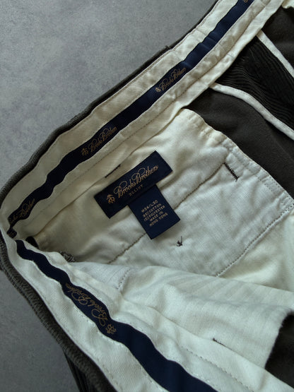 Brooks Brothers Elliot vintage 90s muške zelene samtene hlace (34x30)