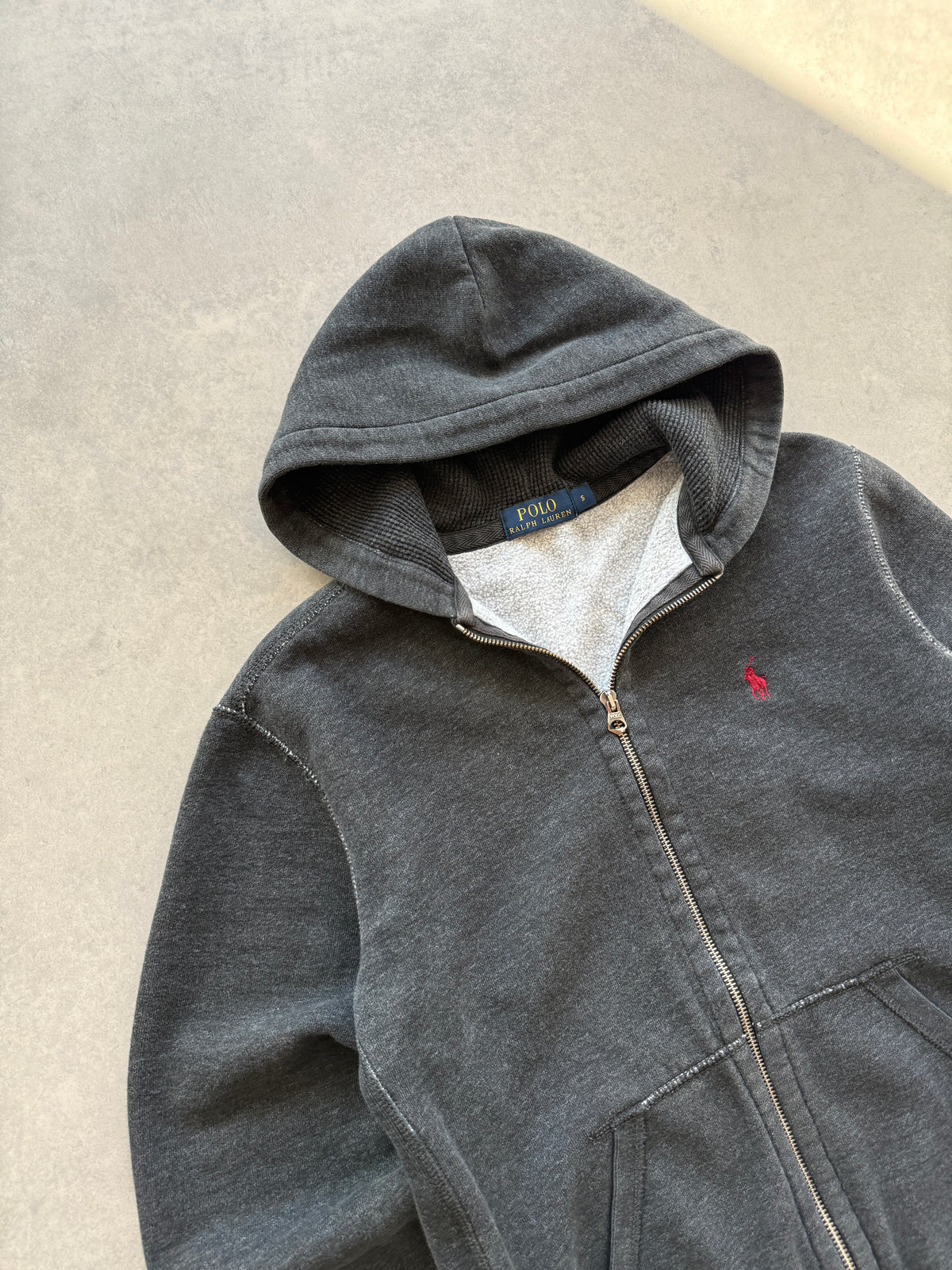 Polo by Ralph Lauren siva zip heavy cotton dukserica (S)