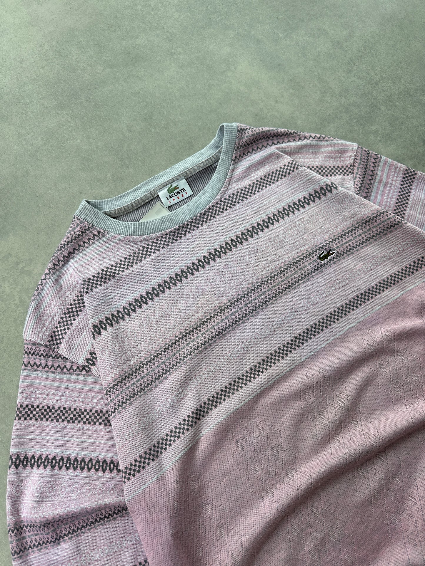 Lacoste vintage muški rozi džemper (XL)