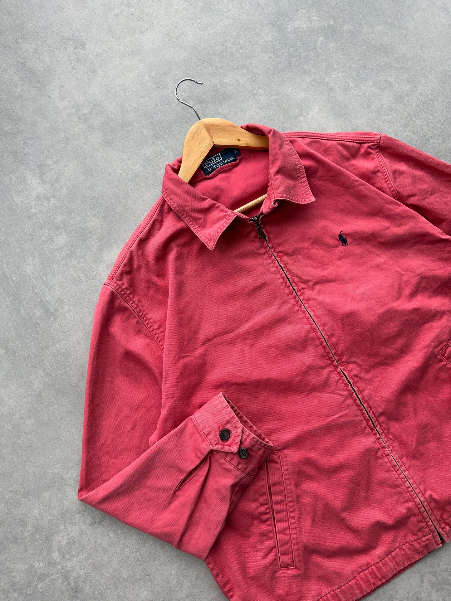 Polo by Ralph Lauren vintage muška roza harrington jakna (L)