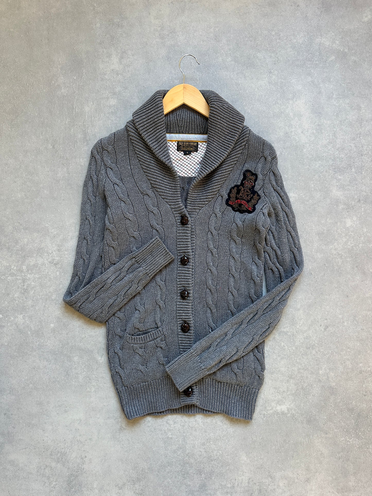 Polo Jeans Company vintage muški sivi džemper (S)