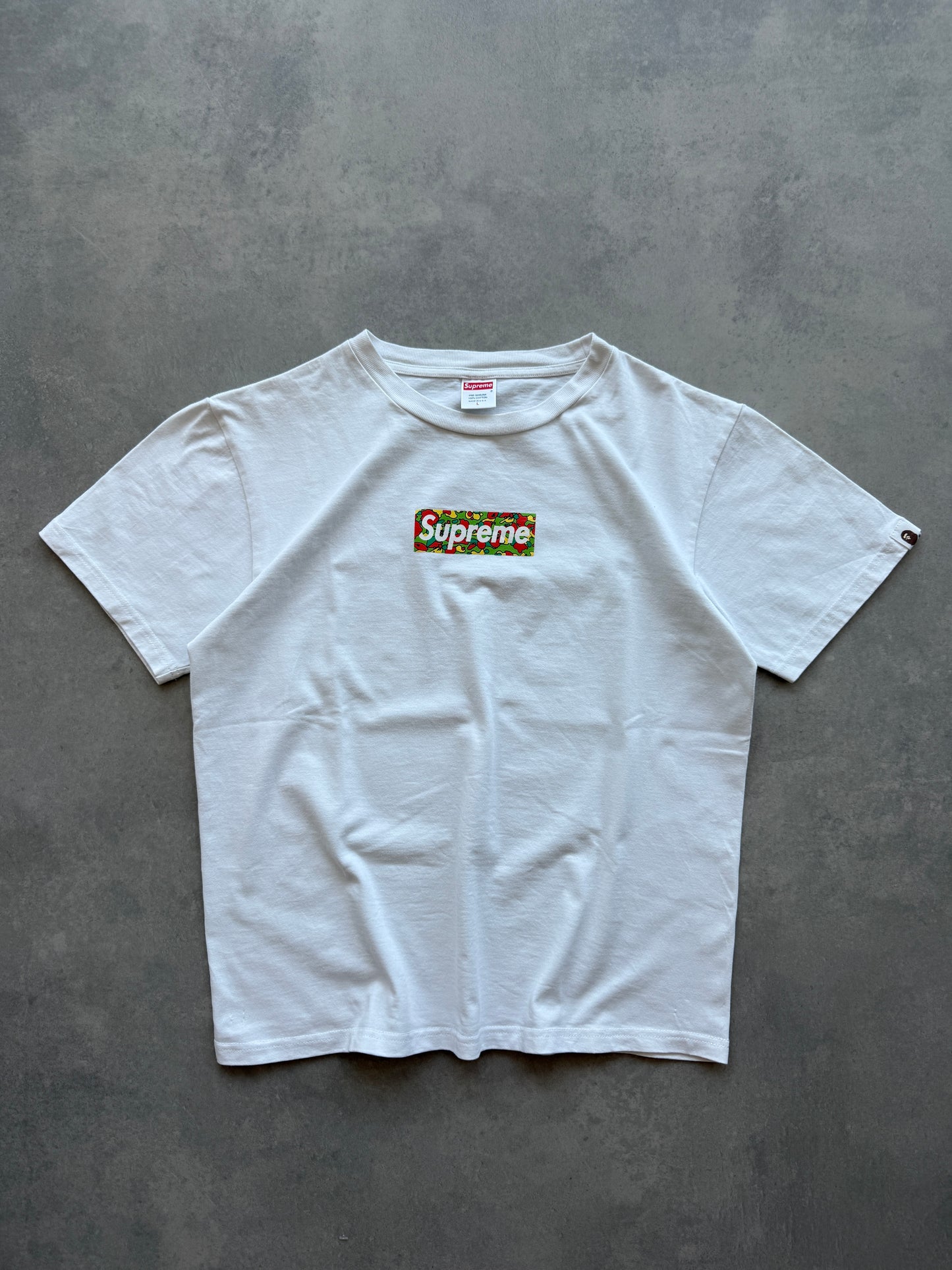 Supreme x Bape 2001 Box Logo muška bijela majica (M)