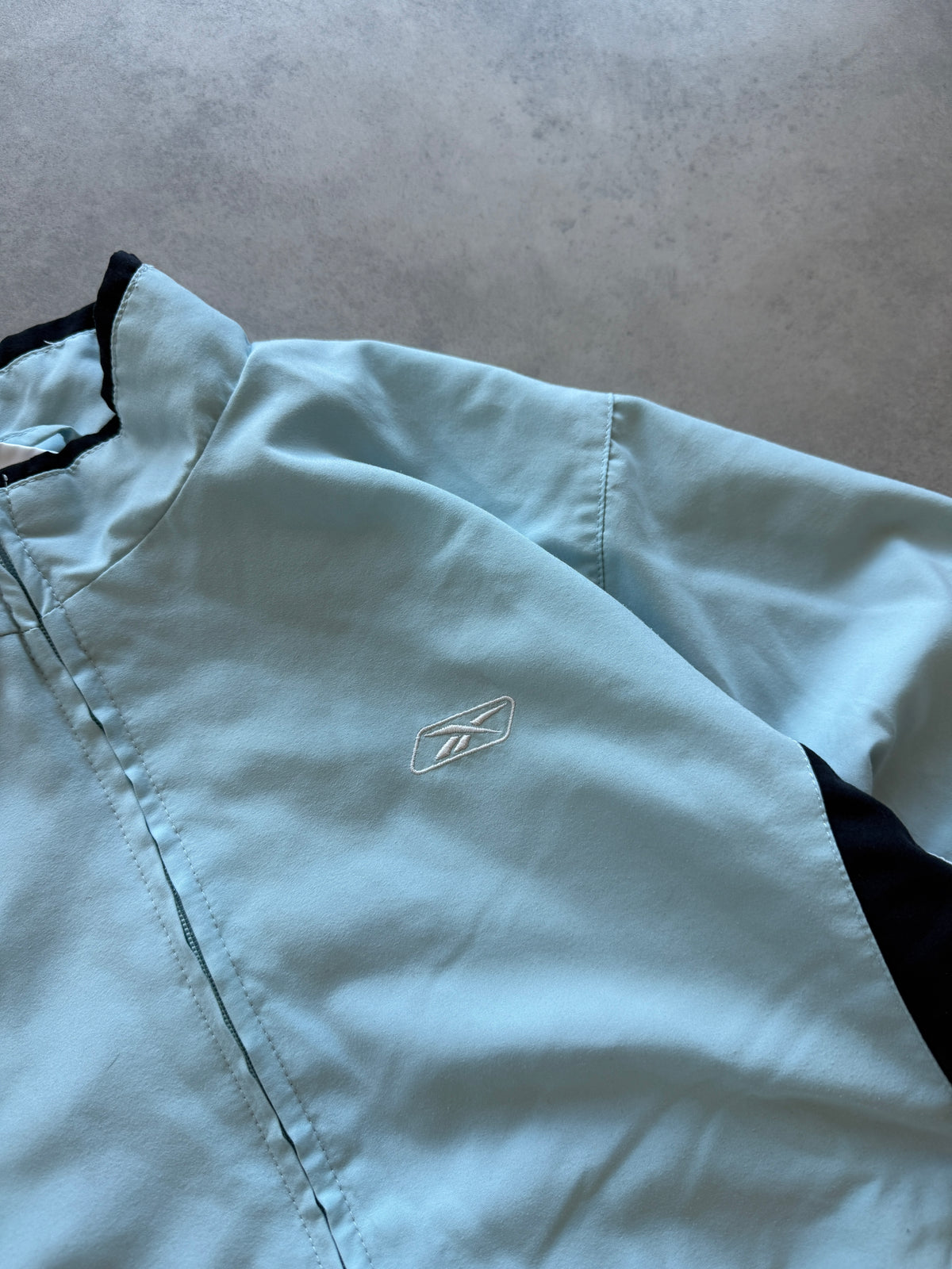 Reebok vintage ženska plava šuškava dukserica (XL)