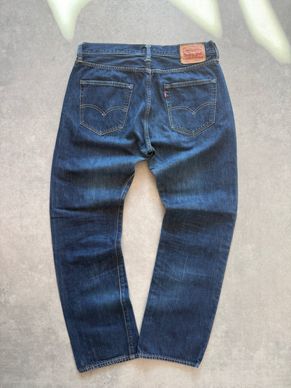 Levis 501 muške tamno plave farmerke (34x32)