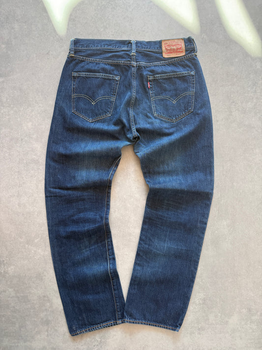 Levis 501 muške tamno plave farmerke (34x32)