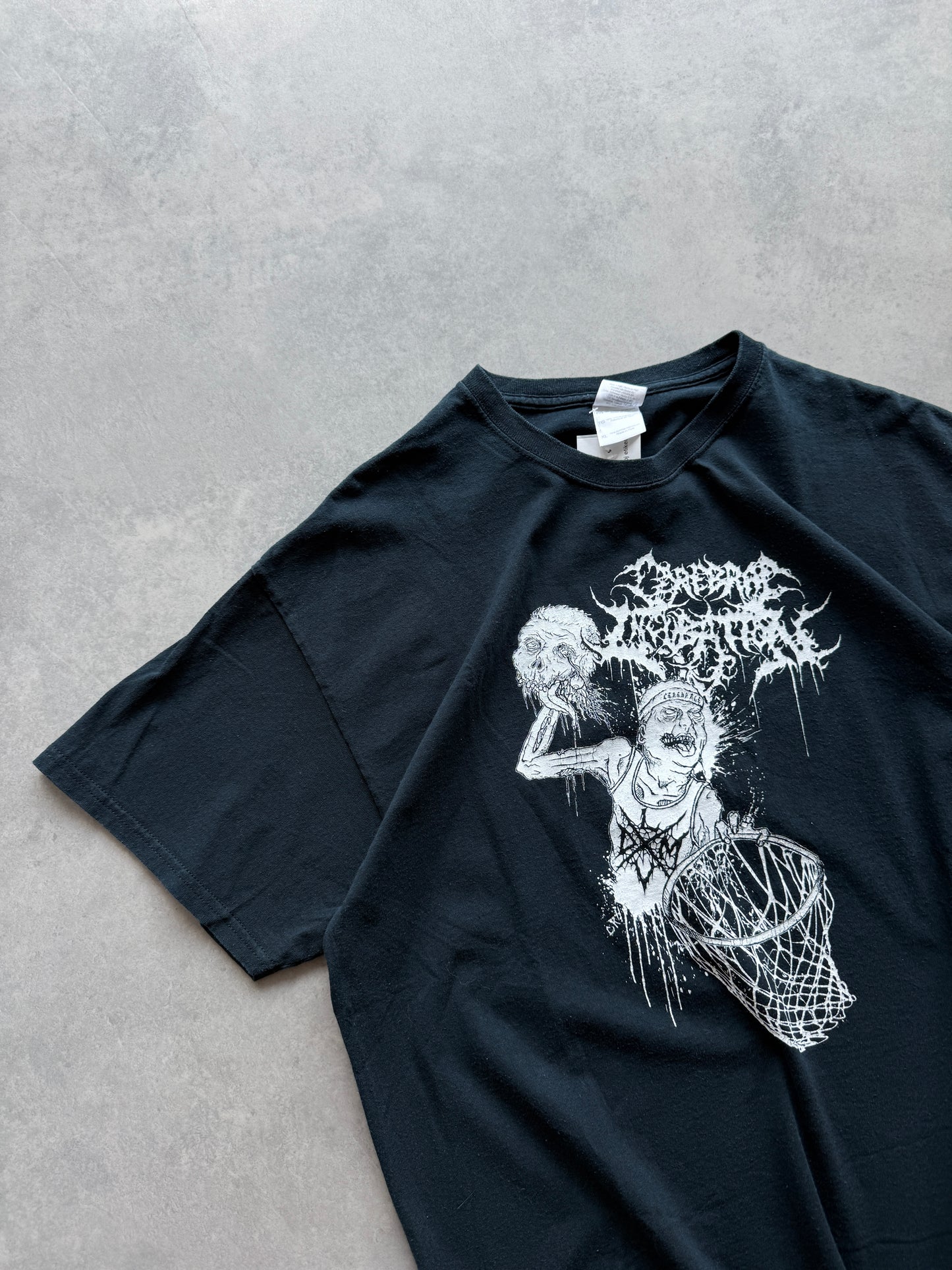 Cerebral Incubation retro muška crna bend majica (XL)