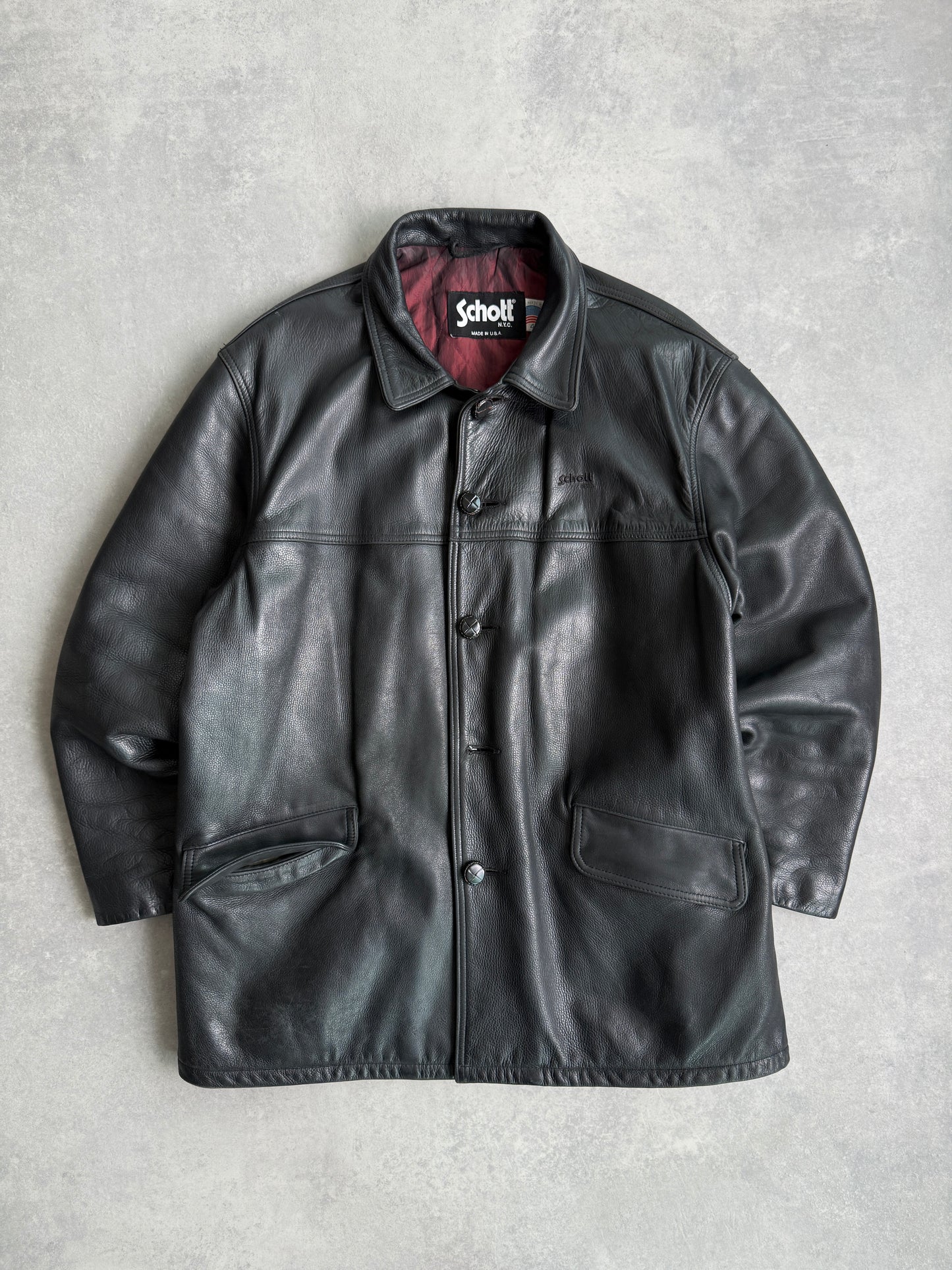 Schott NYC vintage muška kožna kaput jakna (XL)