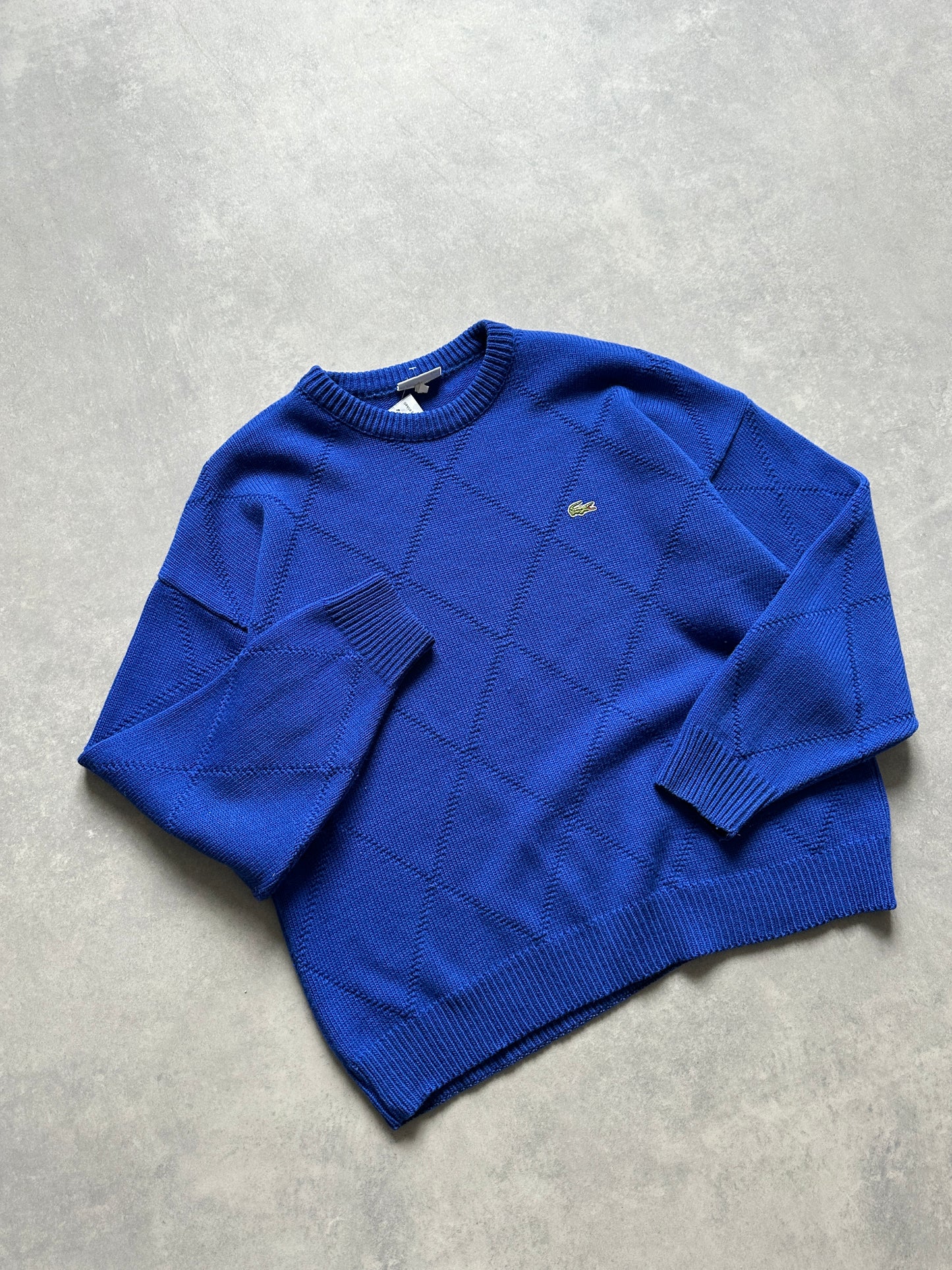 Lacoste vintage muški plavi džemper (XXL)