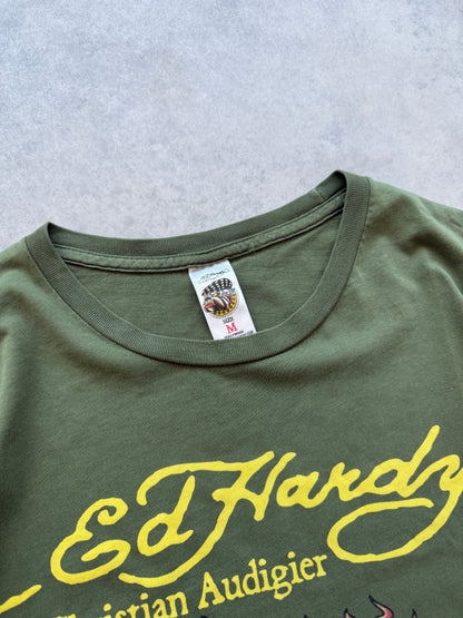 Ed Hardy Y2K muška zelena majica (M)