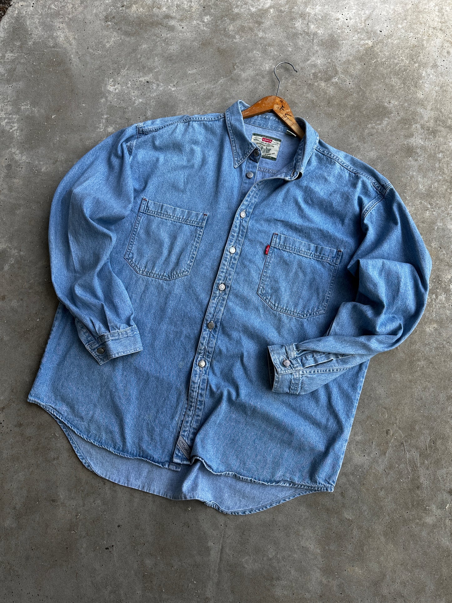 Levis 90s vintage muška plava teksas košulja (XL)