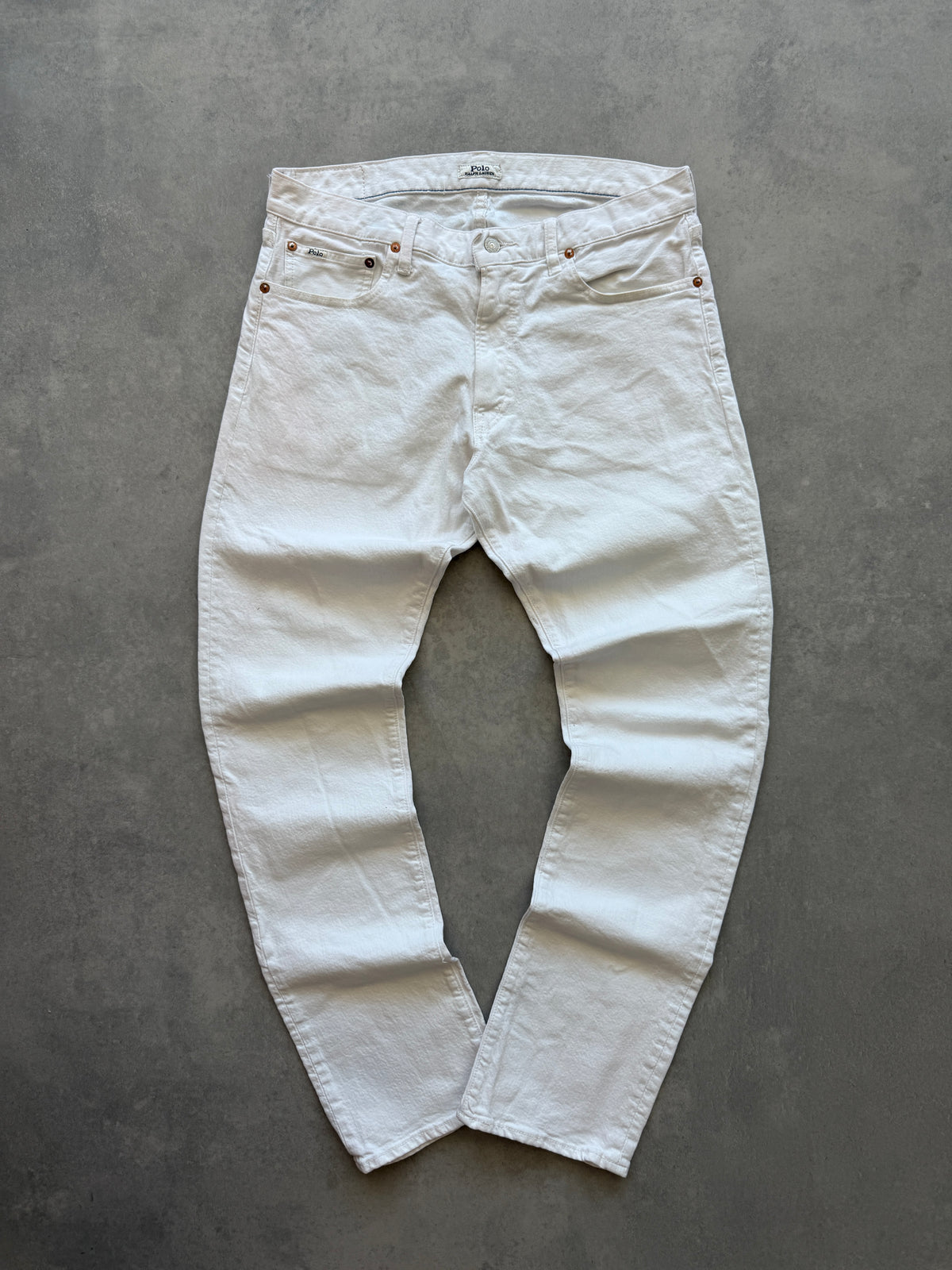 Polo by Ralph Lauren muške bijele slim fit farmerke (34x34)