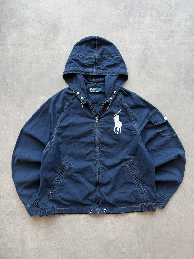 Polo by Ralph Lauren vintage muška big pony navy tanka jakna (M)