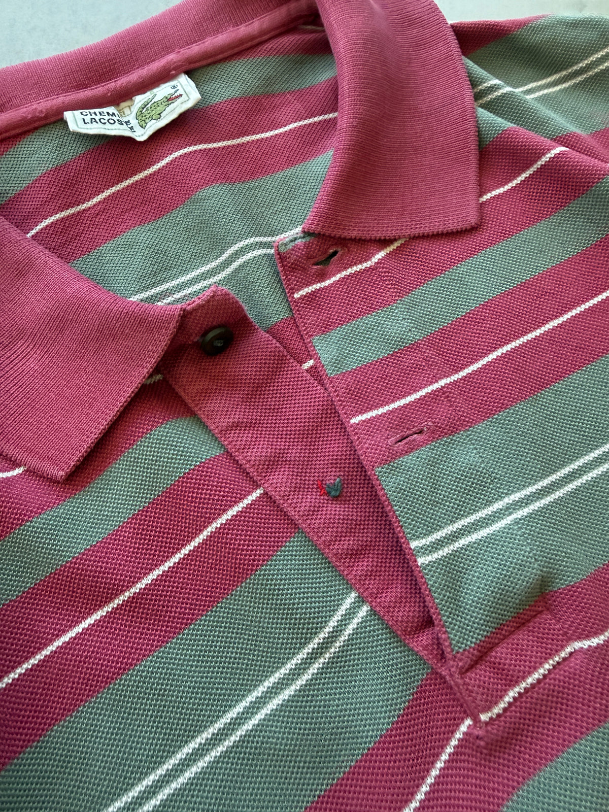 Lacoste vintage muška prugasta polo majica (XL)