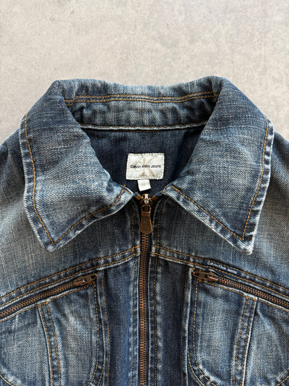 Calvin Klein Y2K ženska slim fit teksas jakna (M)