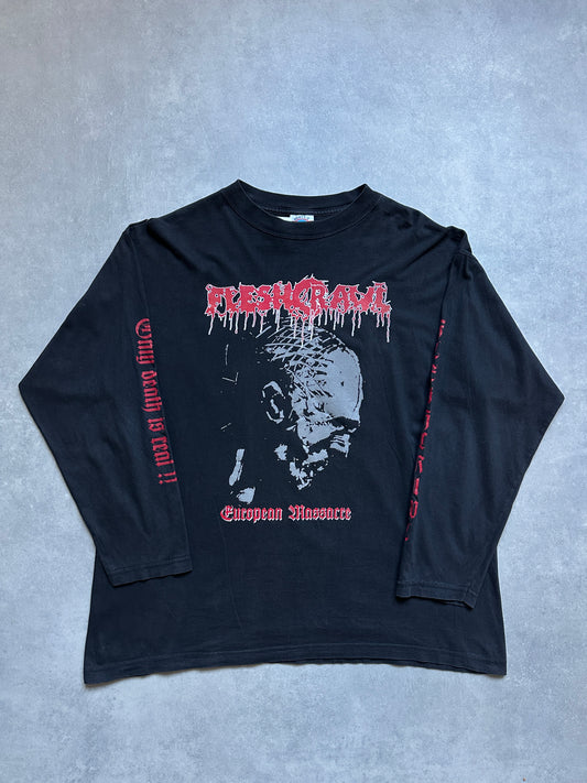 FleshCrawl European Massacre 1998 vintage muška bend majica (XL)