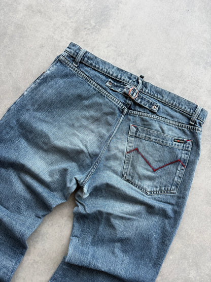 Energie Y2K cinchback muške baggy farmerke (36)