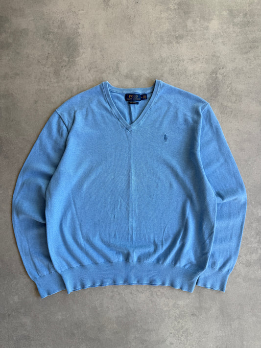 Polo by Ralph Lauren Pima Cotton muški plavi džemper (M)