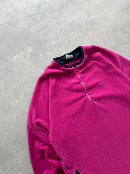 Nike 2000s ženska roza fleece dukserica (M)