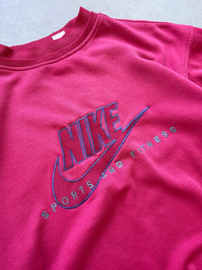 Nike 80s muška roza oversized dukserica (M)