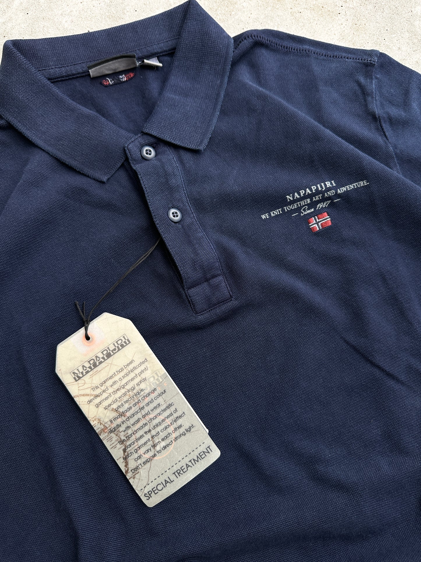 Napapijri navy muška polo majica (L, XL)