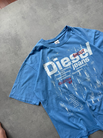 Diesel vintage muška plava bootleg majica (XXL)