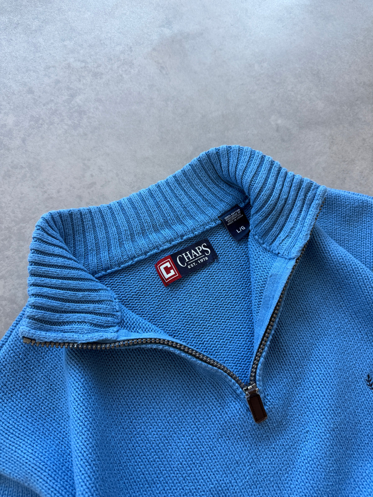 Chaps Ralph Lauren vintage muški 1/4 zip džemper (L)