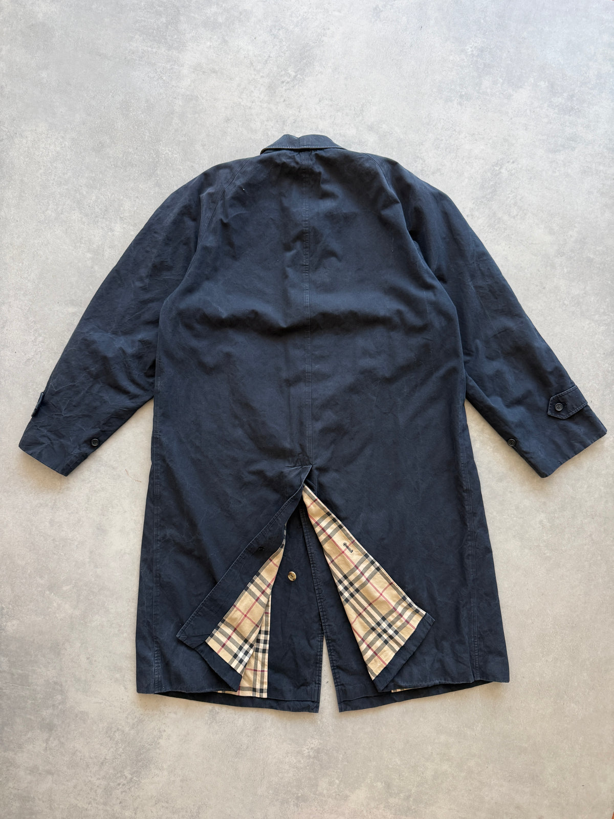 Burberry vintage muški navy plavi mantil (XXL)