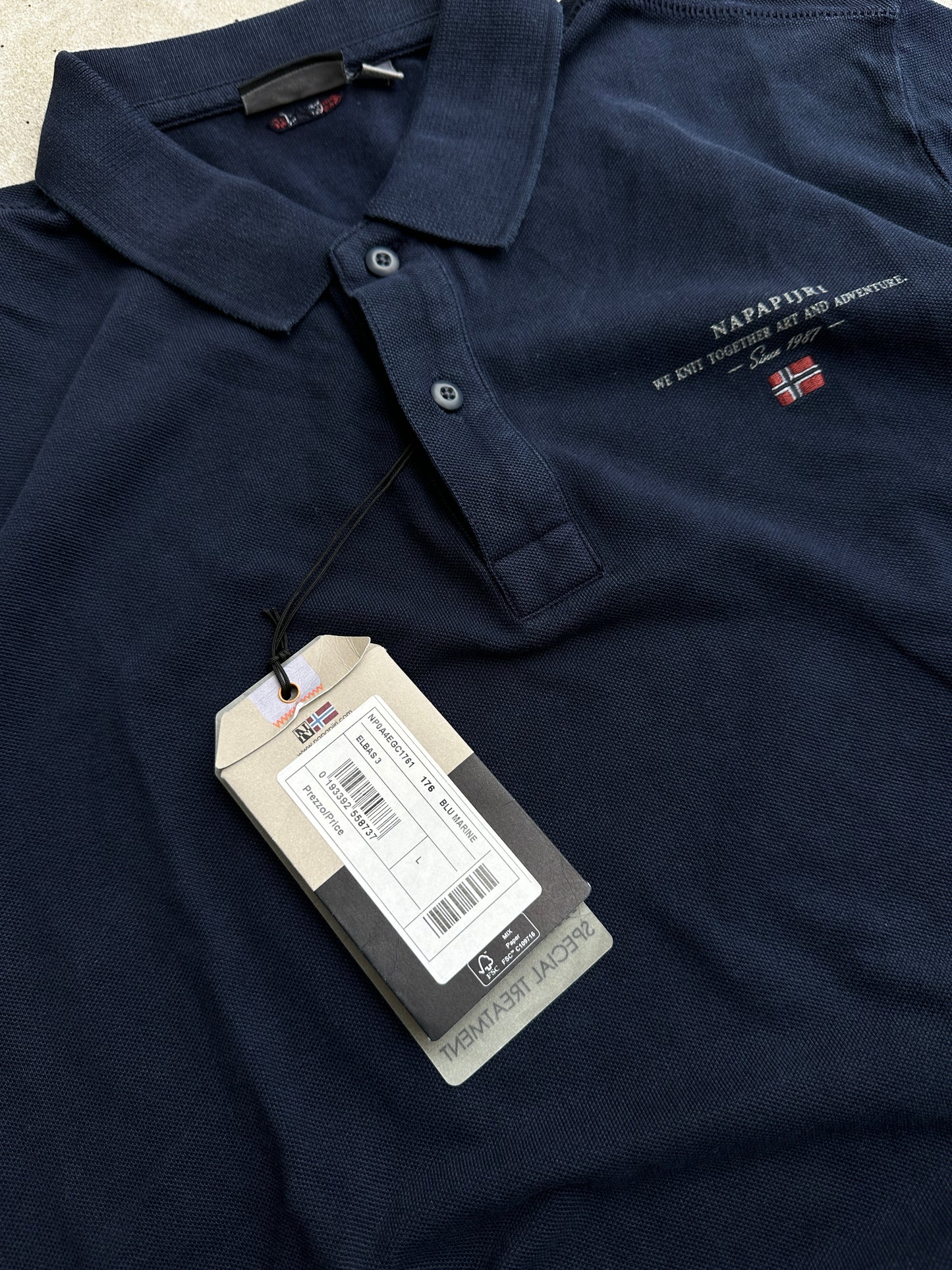 Napapijri navy muška polo majica (L, XL)