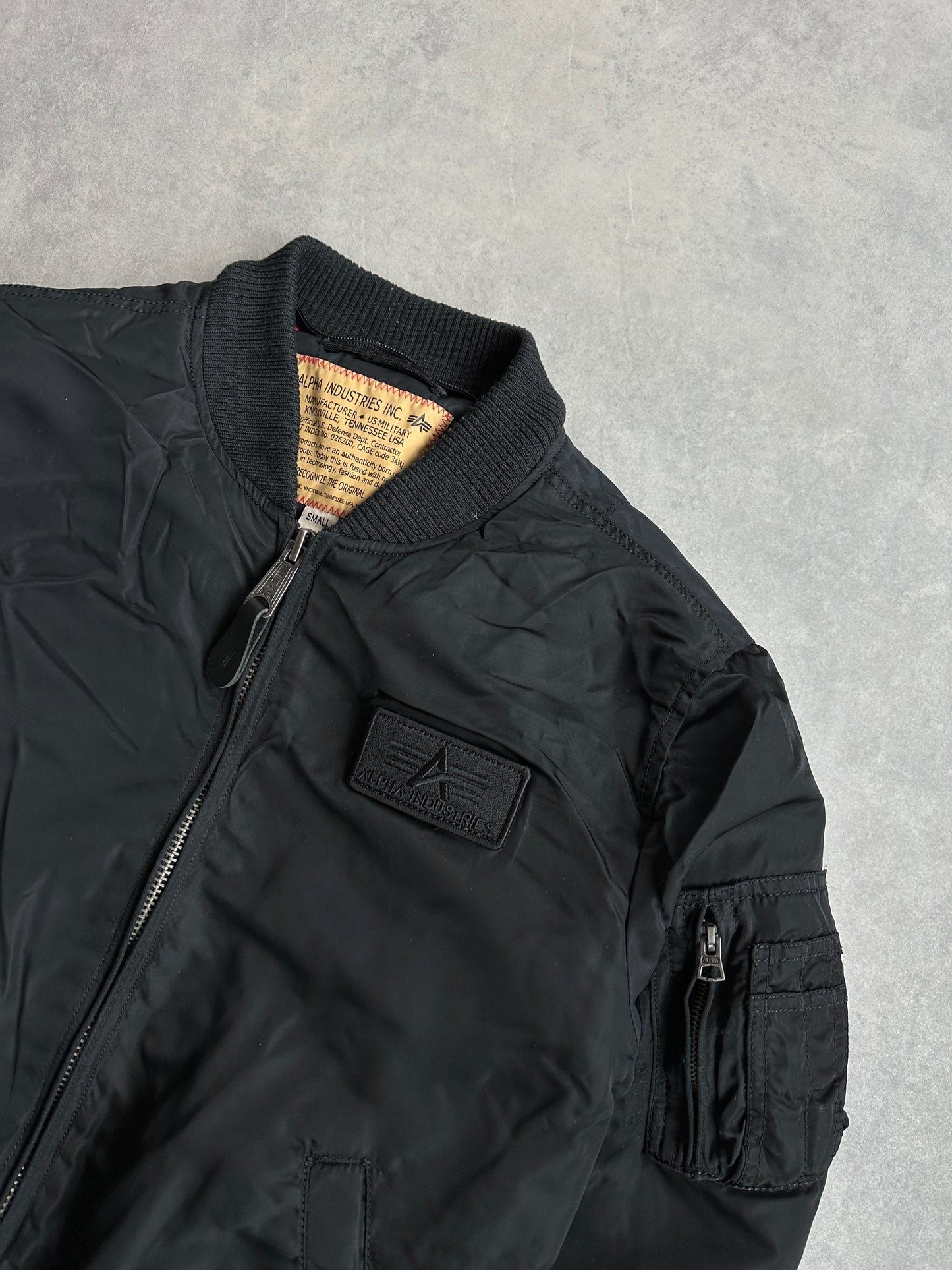 Alpha Industries muška crna bomber jakna (S)