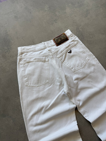 Armani Jeans vintage 2000s ženske bijele farmerke (32)