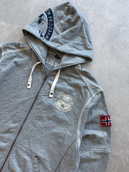 Napapijri retro muška siva zip dukserica (3XL)