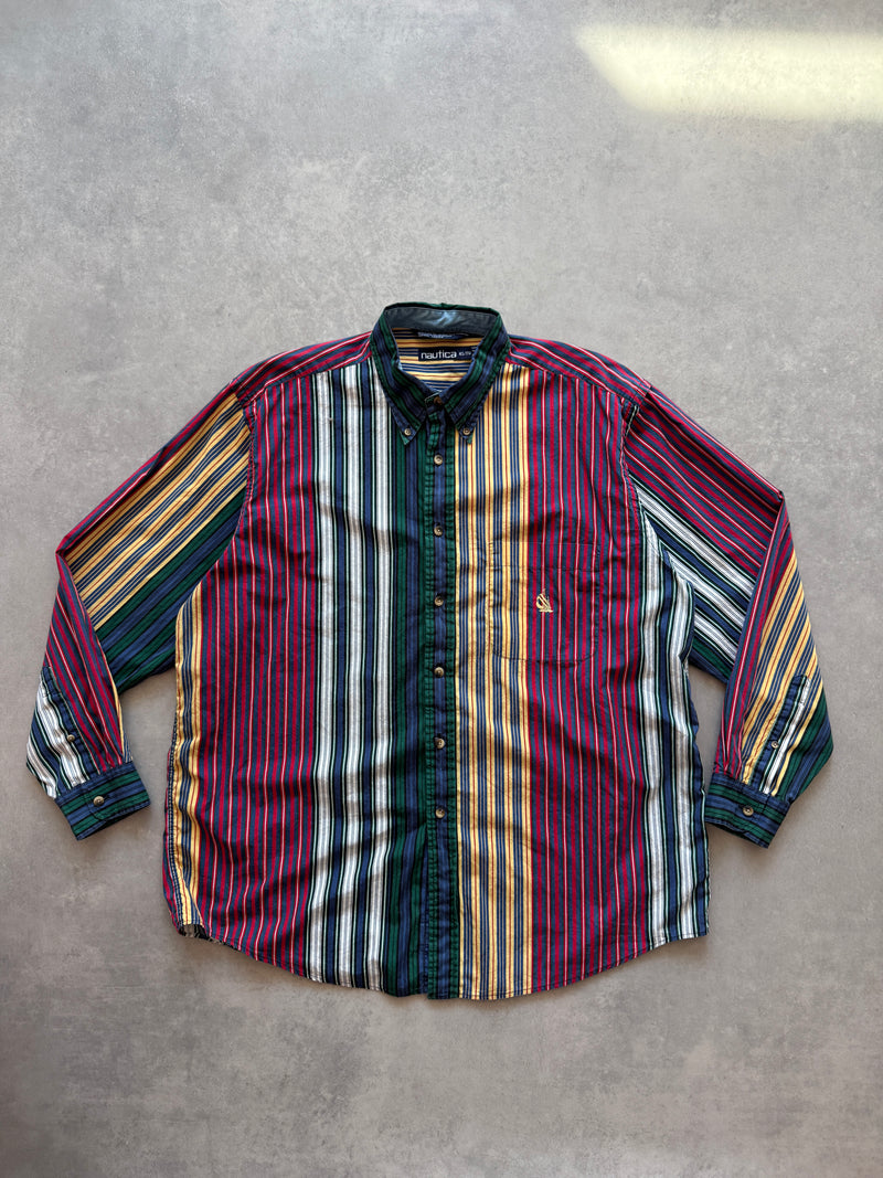 Nautica vintage muška prugasta košulja (XL)